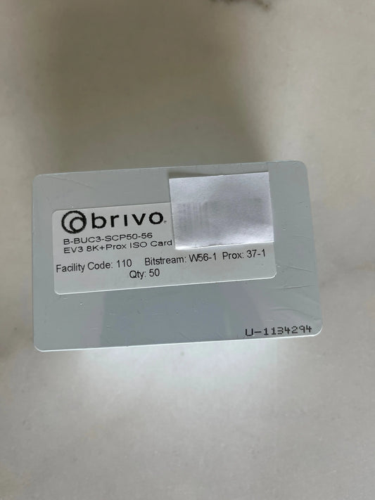 Brivo B-BUC3-56-SCP50 Hard Credentials Brivo