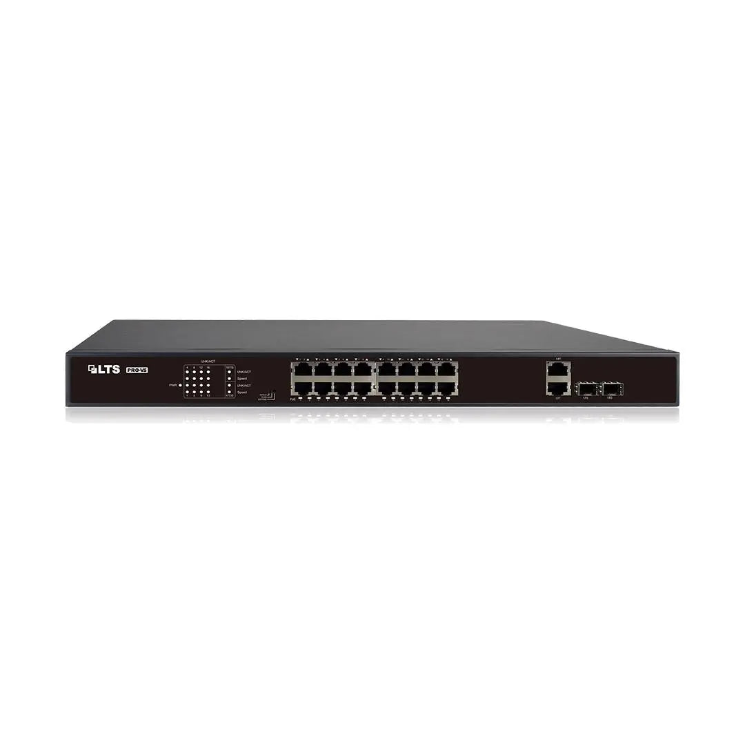 POE LTS 16 Port Switch with 2 Port Uplink VSPOE-SW1602 Avenger Security